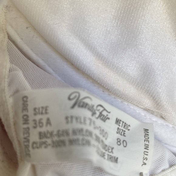 Vintage Vanity Fair Push Up Bras with Removable padding 1980s Wonder Bra Era 36A - Picture 6 of 15